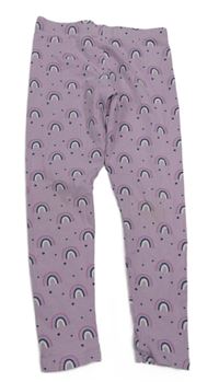 Lila legíny s duhami a hvězdami Primark