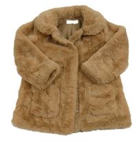 Hnědá kožešinová podšitá bunda H&M