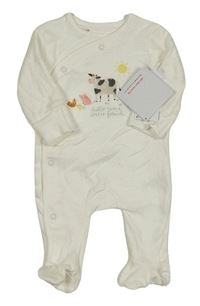 Nové - Smetanový overal s domácími zvířaty George