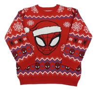 Červený vzorovaný svetr se Spidermanem Primark