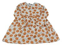 Šedé melírované bavlněné šaty s dýněmi George