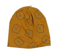 Medová bavlněná čepice s medvědy LC Waikiki