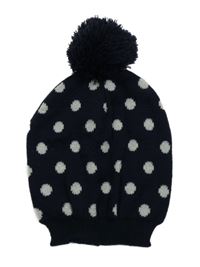 Tmavomodrá puntíkatá čepice s bambulí X-Mail