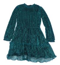 Černo-zelené třpytivé šaty