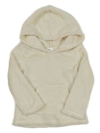 Smetanová chlupatá mikina s kapucí Carter's