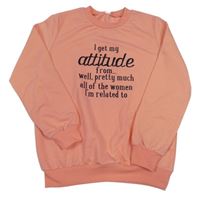 Růžová mikina s nápisem