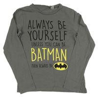 Šedé triko s nápisem a logem Batmana H&M