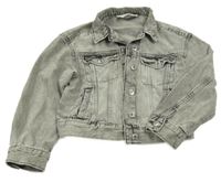 Šedá riflová crop bunda H&M