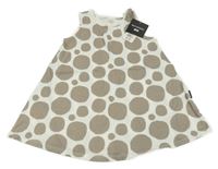 Nové - Bílé puntíkaté bavlněné šaty