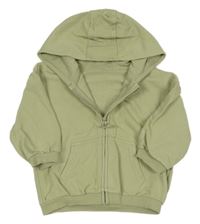 Světlezelená propínací oversize mikina s kapucí George