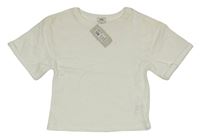 Nové - Smetanové crop tričko River Island
