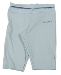 Světlemodré sportovní elastické kraťasy s nápisem Zara