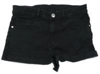 Černé riflové kraťasy H&M