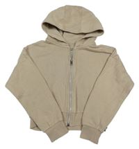 Béžová propínací crop mikina s kapucí F&F