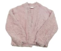 Světlerůžový chlupatý svetrový cardigan Next