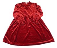 Červené sametové šaty Dunnes 