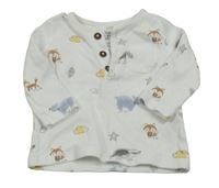 Bílé triko se zvířátky F&F