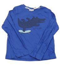 Modré triko s krokodýlem Lily & Dan