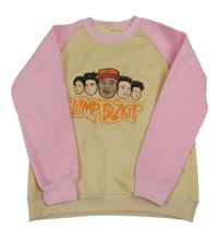 Béžovo-růžová mikina s potiskem 