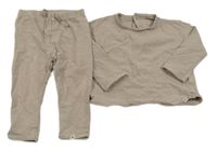 2 set - hnědé pruhované triko + lehké tepláky Next