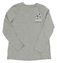 Šedé melírované triko s potiskem George