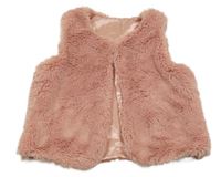Růžová kožešinová podštiá vesta Pep&Co