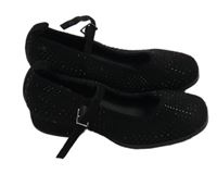 Nové - černé sametové lodičky s kamínky Tu vel. 32