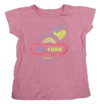 Růžové tričko s potiskem 