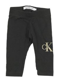 Tmavošedé legíny s logem Calvin Klein