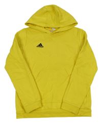 Žlutá mikina s logem a kapucí Adidas