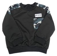 Černá mikina s army kapsou 