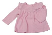 Světlerůžová svetrová tunika s volánky Matalan