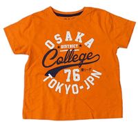 Oranžové tričko s nápisem Rebel