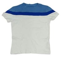 Bílo-modro-safírové tričko