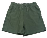 Khaki žebrované teplákové kraťasy River Island
