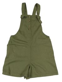 Khaki kraťasový laclový overal zn. H&M