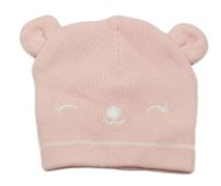 Růžová čepice s čumákem a oušky Early Days