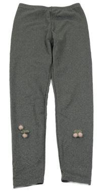 Šedé legíny s třešněmi Shein