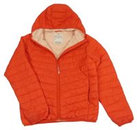 Červená šusťáková zateplená bunda s kapucí M&S