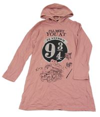 Růžová šatová mikina s kapucí - Harry Potter 