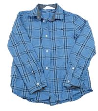 Modro-černo-bílá kostkovaná košile H&M