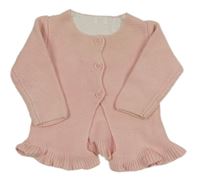 Světlerůžový propínací svetr Primark