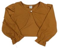 Hnědé žebrované bolerko 