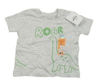 Nové - Světlešedé tričko s dinem Primark