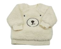 Smetanová chlupatá mikina s čumákem Mothercare