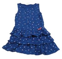 Modré šaty se srdíčky Alive