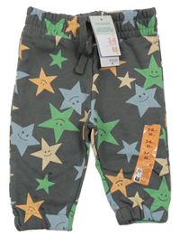 Nové - Antracitovo-barevné tepláky s hvězdami Primark