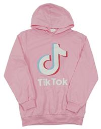 Růžová mikina s kapucí - TikTok 