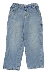 Světlemodré cargo loose fit rifle H&M