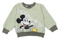 Světlezelená mikina s Mickeym Disney